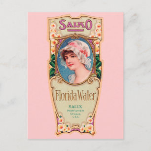 Cartão Postal Vintage Salko Florida Water Perfume Label