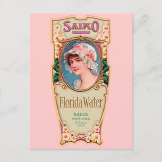 Cartão Postal Vintage Salko Florida Water Perfume Label