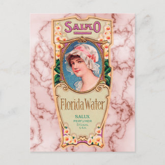 Cartão Postal Vintage Salko Florida Water Perfume Label