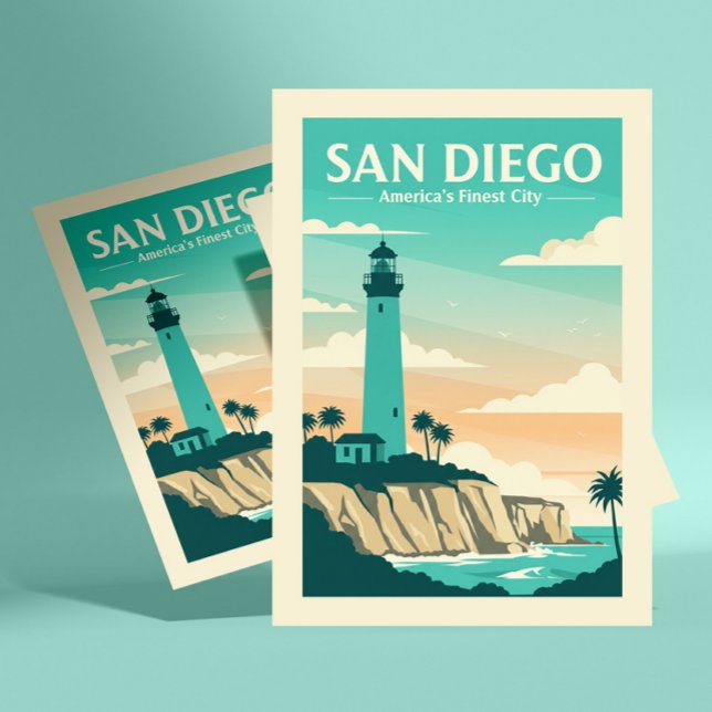 Cartão Postal Vintage San Diego (Criador carregado)