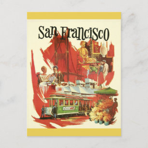 Cartão Postal Vintage San Francisco California - Landmarks