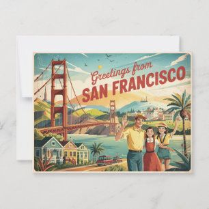 Cartão postal Vintage San Francisco   Saudações de