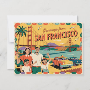 Cartão postal Vintage San Francisco   Saudações de