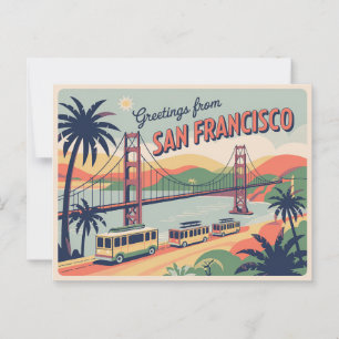 Cartão postal Vintage San Francisco   Saudações de