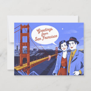 Cartão postal Vintage San Francisco Saudações de