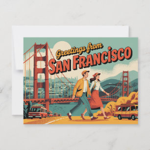 Cartão postal Vintage San Francisco   Saudações de
