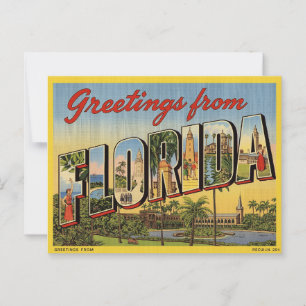 Cartão Postal Vintage "Saudações da Florida"