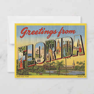 Cartão Postal Vintage "Saudações da Florida"