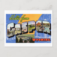 Vintage Saudações de Casper, Wyoming