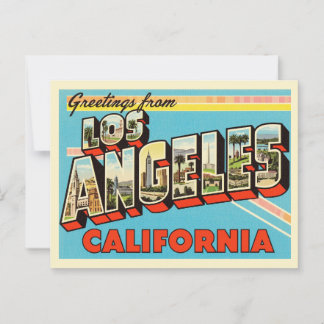 Cartão Postal Vintage "Saudações de Los Angeles, Califórnia"