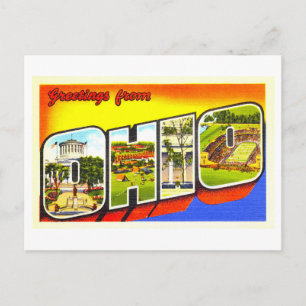 Cartão Postal Vintage Saudações de Ohio