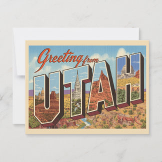 Cartão Postal Vintage "Saudações de Utah"