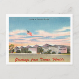 Cartão Postal Vintage Saudações de Veneza, Florida