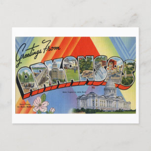Cartão Postal Vintage Saudações do Arkansas