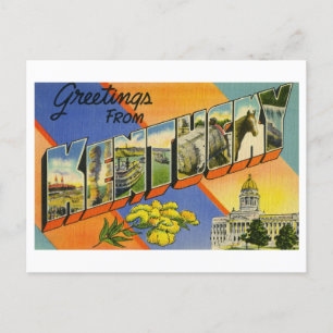 Cartão Postal Vintage Saudações do Kentucky