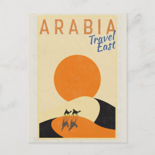 Cartão Postal Vintage Saudi Viagem East