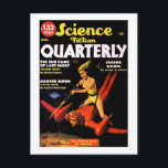 Cartão Postal Vintage Science Fiction Quarterly Viagem<br><div class="desc">Uma ilustração da revista de polpa de safra.</div>