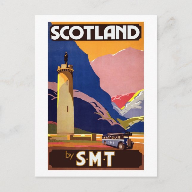 Cartão Postal Vintage Scotland (Frente)
