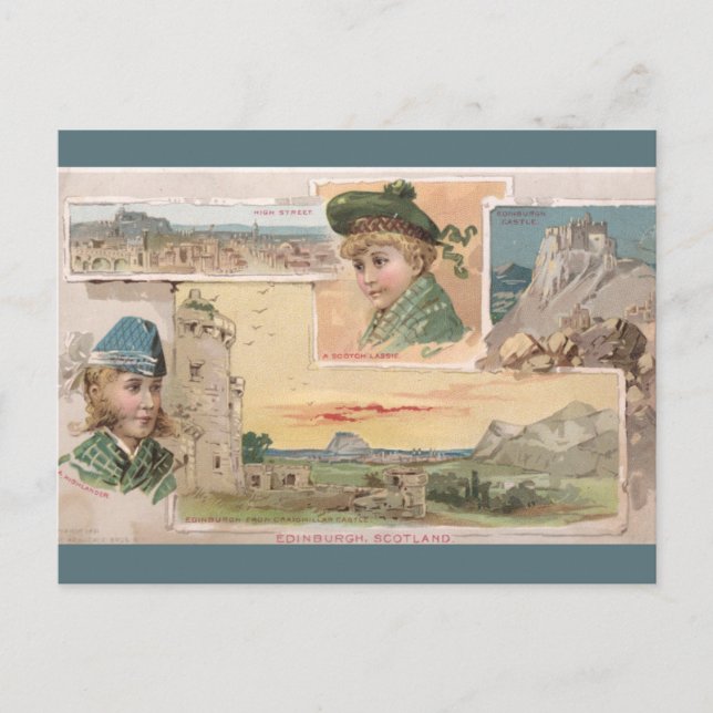 Cartão Postal Vintage Scotland (Frente)