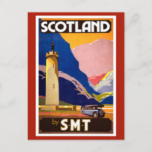 Cartão postal Vintage Scotland Viagem
