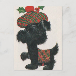 Cartão Postal Vintage Scottie Dog