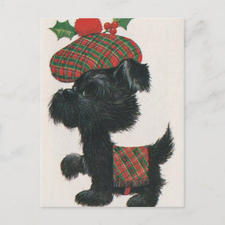 Cartão Postal Vintage Scottie Dog