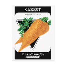 Vintage Seed Packet Label Art, Danvers Carrots