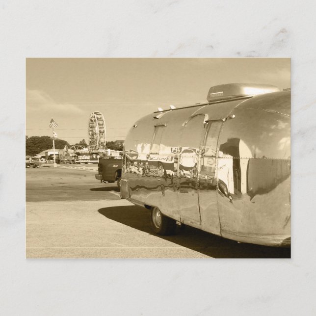 Cartão postal Vintage sepia aluminium AS Safari Tr (Frente)