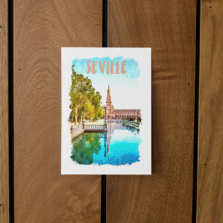 Cartão Postal Vintage Sevilla Espanha Andalucia