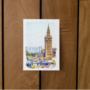 Cartão Postal Vintage Seville - Espanha da Catedral de Vintage