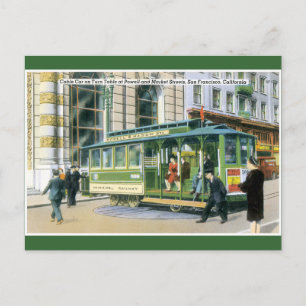 Cartão Postal Vintage SF Cable Car