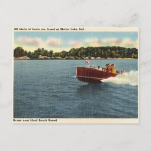 Cartão Postal Vintage Shafer Lake, Indiana