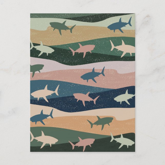 CARTÃO POSTAL VINTAGE SHARK WAVE (Frente)