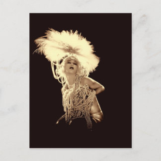 Cartão Postal Vintage Showgirl