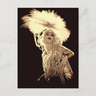 Cartão Postal Vintage Showgirl