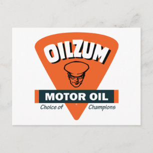 Cartão Postal Vintage - Sinal de óleo do motor Oilzum