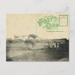 Cartão postal Vintage Singapore Aviation