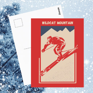 Cartão Postal Vintage Ski New Hampshire Resort Wildcat Mountain