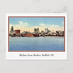 Cartão Postal Vintage Skyline De Harbor, Buffalo NY