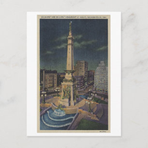 Cartão Postal Vintage Soldiers & Sailors Monument, Indianapolis