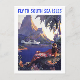 Cartão Postal Vintage South Sea Isles Viagem