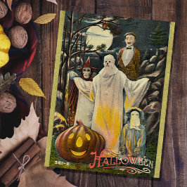 Cartão Postal Vintage Spooky Halloween