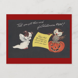 Cartão Postal Vintage Spooky Halloween 10