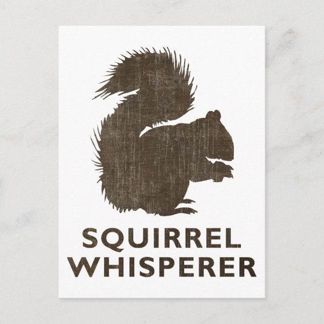 Cartão Postal Vintage Squirrel Whisperer (Frente)