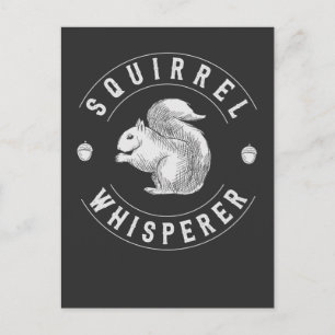 Cartão Postal Vintage Squirrel Whisperer Funny Nut amante