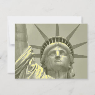 Cartão Postal Vintage Statue of Liberty New York Close Photo