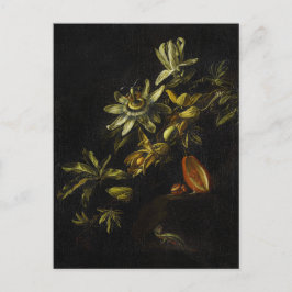 Cartão Postal Vintage still life with Passionflower