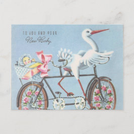 Cartão Postal Vintage Storm em Bike To You and Your Baby