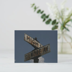 Cartão Postal Vintage Street Sign