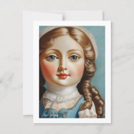 Cartão Postal Vintage Style Art Doll